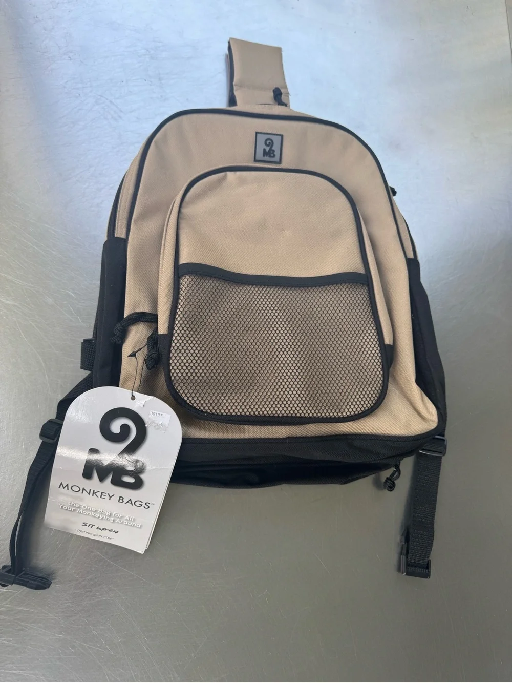 Men’s Beige and Black Daypack